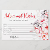 Blume für Wasserfarben Beratung und Wünsche Brautp Briefpapier (Vorderseite)