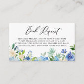 Blume für Wasserfarben Blue Hydrangea Buchanfrage Begleitkarte (Vorderseite)