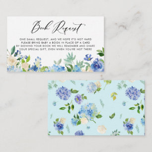 Blume für Wasserfarben Blue Hydrangea Buchanfrage Begleitkarte