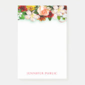 Blume für Wasserfarben Blumenbeete Bouquet Vorlage Post-it Klebezettel (Vorderseite)