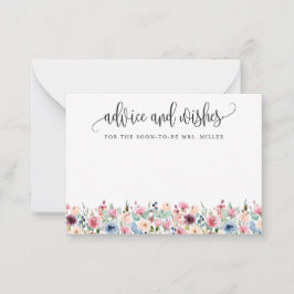 Blume für Wasserfarben - Blüten, Ratschläge und Wü Hinweiskarte