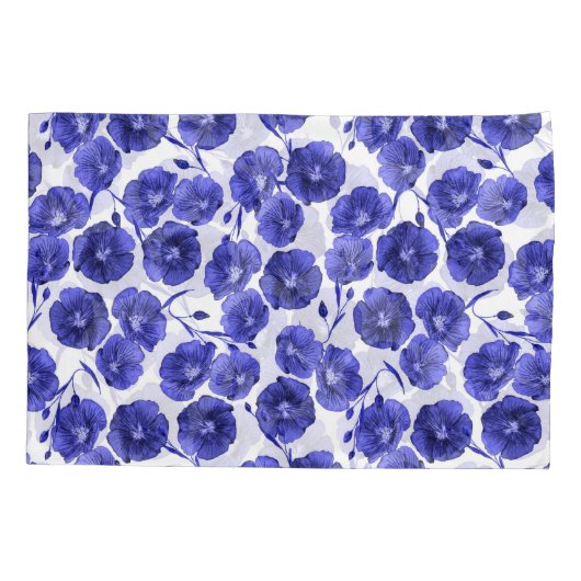 Blume für Wasserfarben: Botanisches Hintergrundpap Kissenbezug (Rückseite)