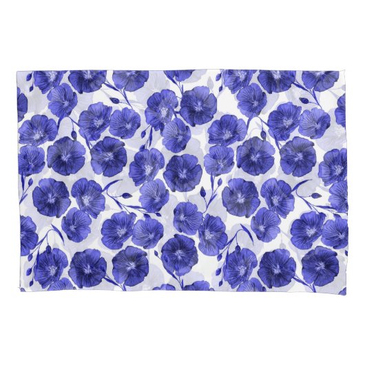 Blume für Wasserfarben: Botanisches Hintergrundpap Kissenbezug (Vorderseite)