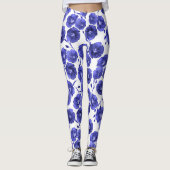 Blume für Wasserfarben: Botanisches Hintergrundpap Leggings (Vorderseite)