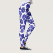 Blume für Wasserfarben: Botanisches Hintergrundpap Leggings (Rechts)