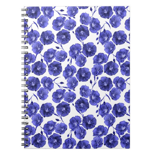 Blume für Wasserfarben: Botanisches Hintergrundpap Notizblock (Vorderseite)