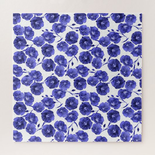 Blume für Wasserfarben: Botanisches Hintergrundpap Puzzle (Horizontal)