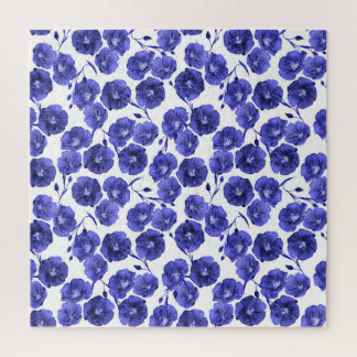 Blume für Wasserfarben: Botanisches Hintergrundpap Puzzle