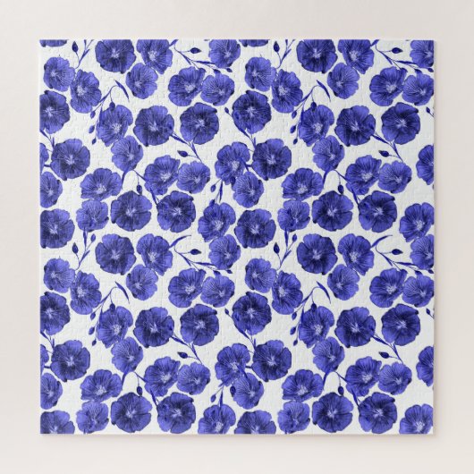 Blume für Wasserfarben: Botanisches Hintergrundpap Puzzle (Vertikal)