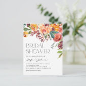 Blume für Wasserfarben Brautparty Einladungspostkarte (Stehend Vorderseite)