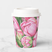 Blume für Wasserfarben - Brautparty Pappbecher (Rückseite)