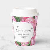 Blume für Wasserfarben - Brautparty Pappbecher (Vorderseite)