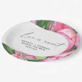 Blume für Wasserfarben - Brautparty Pappteller (Schrägansicht)