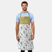 Blume für Wasserfarben Custom Kitchen Unisex Schürze (Getragen)