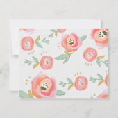 Blume für Wasserfarben Danke an die Karten (Rückseite)