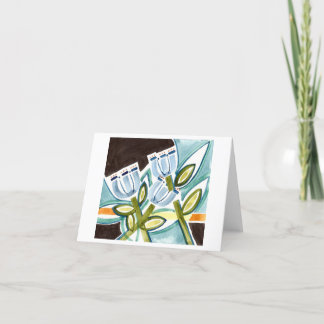 Blume für Wasserfarben Dankeskarte
