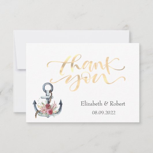 Blume für Wasserfarben Dankeskarte (Vorderseite)