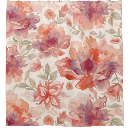 Blume für Wasserfarben Duschvorhang (Vorderseite)