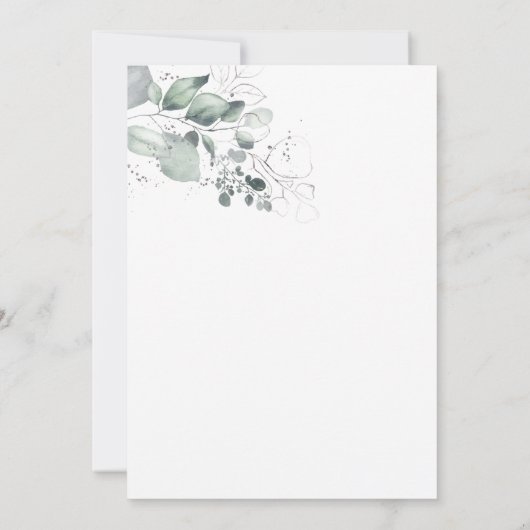 Blume für Wasserfarben Einladung (Rückseite)