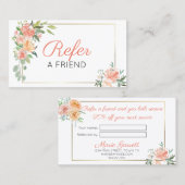 Blume für Wasserfarben Empfehlungskarte (Vorne/Hinten)