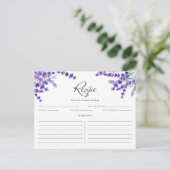 Blume für Wasserfarben Frühlingsrezeptkarte Postkarte (Stehend Vorderseite)