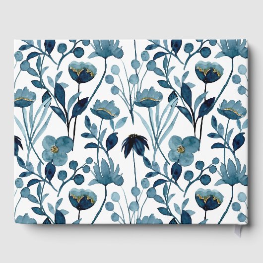 Blume für Wasserfarben Gästebuch (Rückseite)