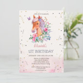 Blume für Wasserfarben Geburtstag Einladung (Stehend Vorderseite)