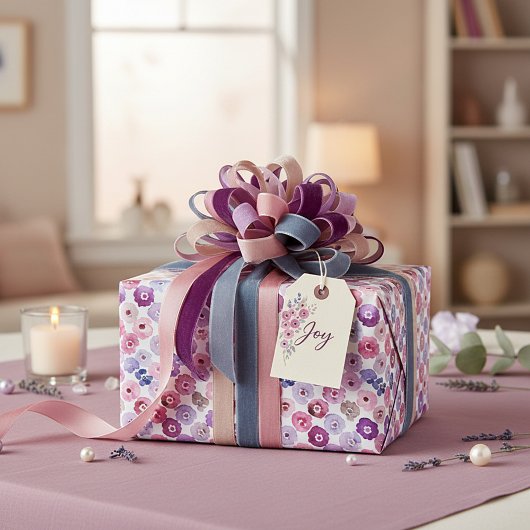 Blume für Wasserfarben Geschenkpapier