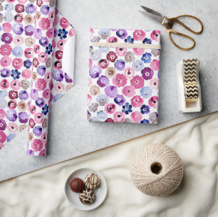 Blume für Wasserfarben Geschenkpapier