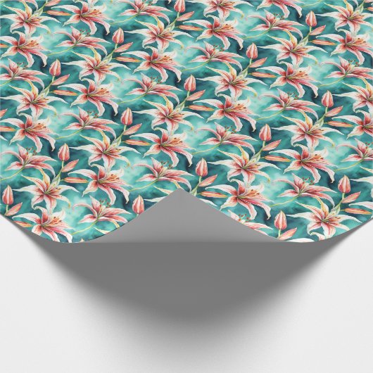 Blume für Wasserfarben Geschenkpapier (Ecke)