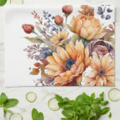 Blume für Wasserfarben Geschirrtuch (Gefaltet)