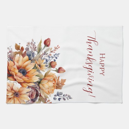 Blume für Wasserfarben Geschirrtuch (Horizontal)