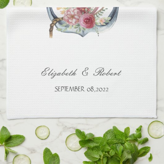 Blume für Wasserfarben Geschirrtuch (Gefaltet)