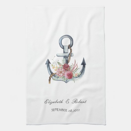 Blume für Wasserfarben Geschirrtuch (Vertikal)