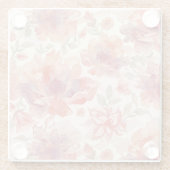 Blume für Wasserfarben Glasuntersetzer (Rückseite)