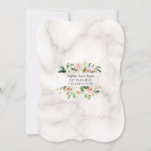 Blume für Wasserfarben Gold Rente Party Einladung (Rückseite)