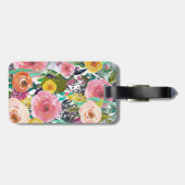 Blume für Wasserfarben in romantischen Garden Gepäckanhänger (Rückseite horizontal)