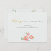 Blume für Wasserfarben - individuelle UAWG und Unt RSVP Karte (Vorne/Hinten)