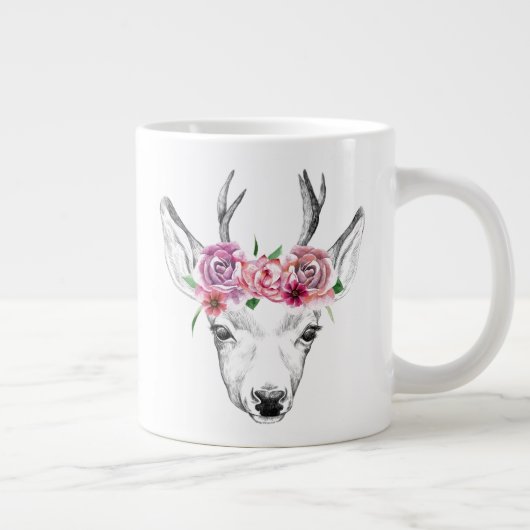 Blume für Wasserfarben Jumbo-Tasse (Rechts)