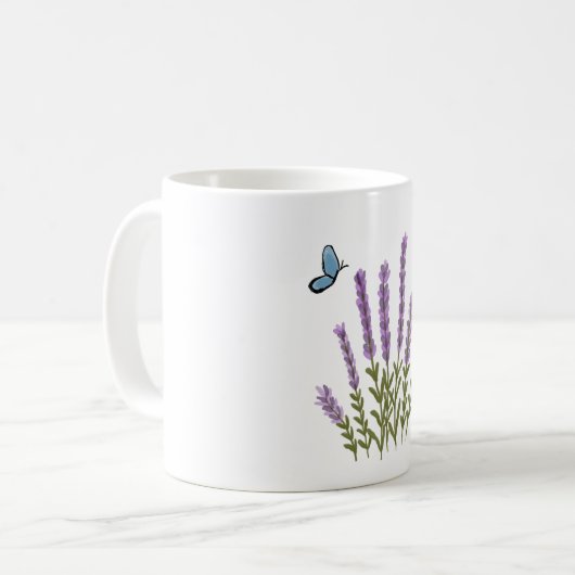 Blume für Wasserfarben Kaffeetasse (Vorderseite Links)