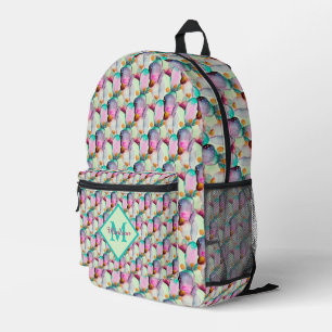 Blume für Wasserfarben-Kakteen Bedruckter Rucksack