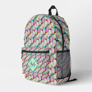 Blume für Wasserfarben-Kakteen Bedruckter Rucksack