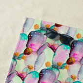 Blume für Wasserfarben-Kakteen Strandtuch (Beispiel)