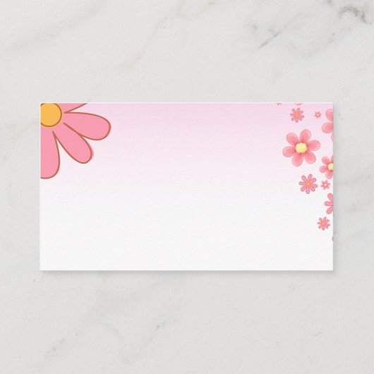 Blume für Wasserfarben Kinderdusche Anfrage Begleitkarte (Rückseite)