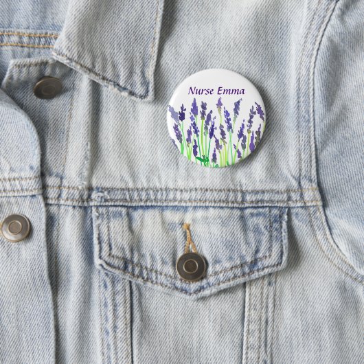 Blume für Wasserfarben-Lavendel Button (Beispiel)