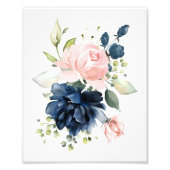 Blume für Wasserfarben, Mädchen und Kinderzimmer Fotodruck (Vorne)