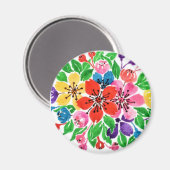 Blume für Wasserfarben Magnet (Vorderseite/Rückseite)