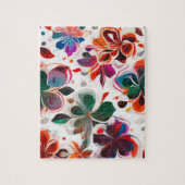 Blume für Wasserfarben Muster Vintag Puzzle (Vertikal)