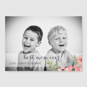 Blume für Wasserfarben Muttertagskarte Magnetkarte