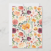 Blume für Wasserfarben Nautisches Brautparty Einladung (Rückseite)